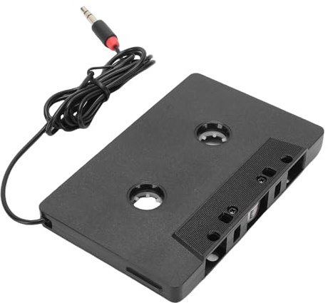 Annadue Auto-Kassetten-zu-Aux-Adapter, Universeller Kassetten-Adapter mit 24 Karat Vergoldetem Stecker und Typ C auf 3,5 Mm Klinke, für Handy, MP3-Player, Auto-Stereo-Kopfhörer
