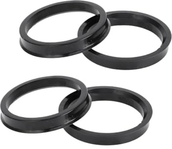 MBPBVRVAF Radnaben Zentrierringe Universal 57,1 Mm Innendurchmesser 66,6 Mm Außendurchmesser 4 Stück ABS-Kunststoff Schwarze Nabenzentrierungsringe Auto-Radnabenringe Radabstandsscheiben(66.45-57.1)