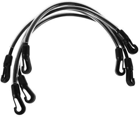 SHOWERORO Dehnbare Pferdedeckenriemen 4 Stück 8mm Fadenstärke 56cm Lange Ersatz Beingurte mit Doppel Clip Elastische Beinschnüre für Pferdedecken für Weidedecke und Pferdezubehör