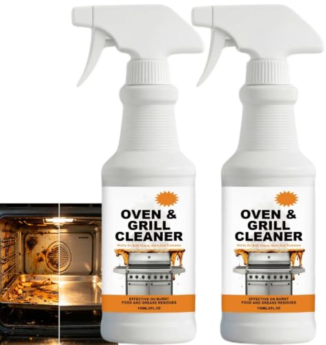 Heavy Duty Oven And Grill Cleaner, Quickly Heavy Duty Oven Grill Degreaser Spray,M Heavy Duty Kitchen Oven Cleaner, Barbecue Grill Stain Cleaning Spray, Oven Rack Carbon Residue Cleaner Spray (2pcs)