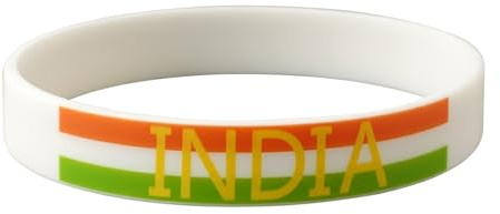 Komonee India White World Cup Sports Event Football Country National Flag Silicone Wristbands