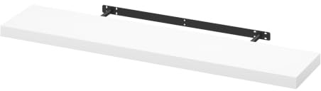 WOLTU Wandregal,Schweberegal Weiß,100x22.9x3.8cm,MDF 1er | Wandboard Wandregal CD DVD Regal für Büro, Wohnzimmer, Schlafzimmer, Küche
