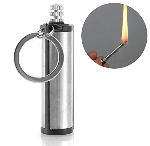 Roawon Porte-clés pour Allume-feu d'urgence, Match éternel, Allumette en métal, Silex, Camping, Barbecue, Allumette permanente