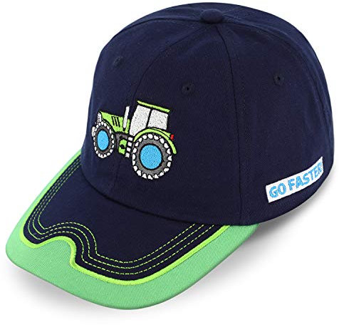 fiebig Kappe mit Stickerei | Baseballcap mit Aufnäher | Kinder Baseballkappe mit Klettverschluss (53, Kiwi)