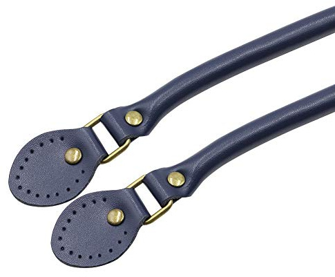 Taschenhenkel,Asudaro 1 Paar Trageriemen Leder Taschengriffe Kette Taschenzubehoer Lederband 40cm DIY Ersatz Gürtel Tote Schulterriemen für Schultertasche Tote Tasche Königsblau