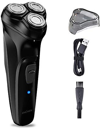Enchen Blackstone Men Shaver, 3D 5W Recargable Inteligente Cortadora de Afeitado de Barba Antitarjeta eléctrica (Negro)