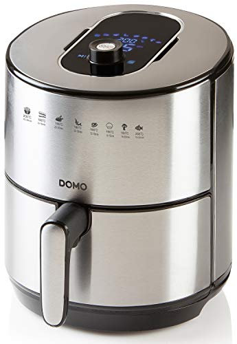 DOMO DO530FR Freidora de Aire Caliente - 4L - Acero Inoxidable - 1500W Pantalla LCD