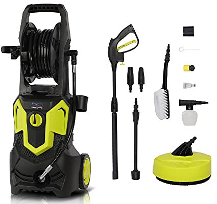 Pressure Washer with Patio Cleaner, 1650W Max 135Bar 420L/H High Power Jet Washer Portable Patio Power Washer with Detergent Bottle, Fit for Patios, Walls, Fences, Cars, Home Garden Cleaning