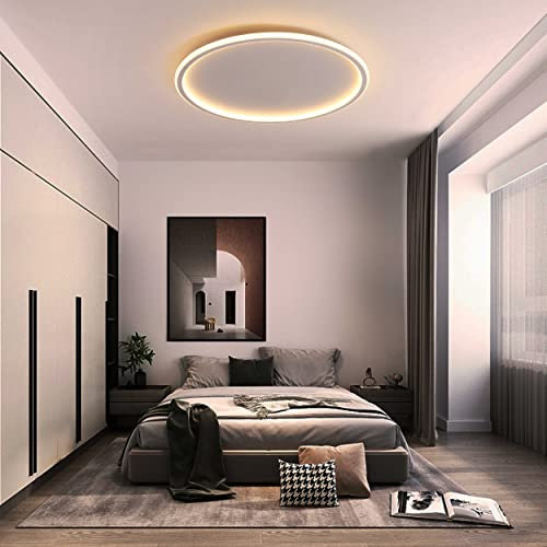 MOONSEA Deckenlampe LED Deckenleuchte Dimmbar, 28W Deckenlampe Schlafzimmer, 3000K-6000K Indirekte Deckenleuchte Rund für Schlafzimmer Kinderzimmer Küche Esszimmer Weiß Φ41.5CM
