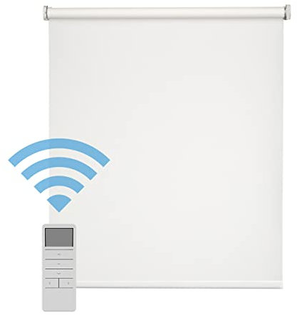 Easydeco - Daylight Translucent Motor Roller Blind (White, 90_x_250_cm)