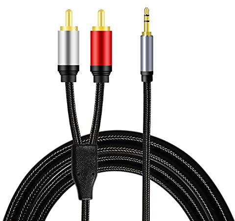 belipro 3.5mm Male to 2RCA Audio Cable 1.5Ft, 1/8 TRS Stereo to Dual RCA Jack Adapter for Smartphones, MP3, Tablets, Home Theater…………