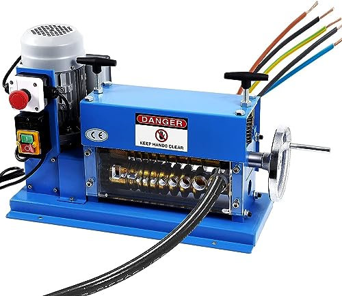 RIEDHOFF Automatic Wire Stripping Machine for 0.06 -1.5, [High Precision] [75 ft/min] Wire Stripper Tool with An Extra Manual Crank, Electric Wire Stripper for Scrap Cable Copper Recycling