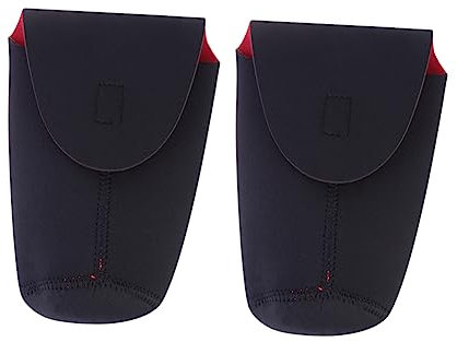 OSALADI 2stücke Objektivbehälter Kameraobjektivtasche Objektivbeutel Aus Robustem Tauchmaterial Stoßfest Und Schlagfest Schwarz