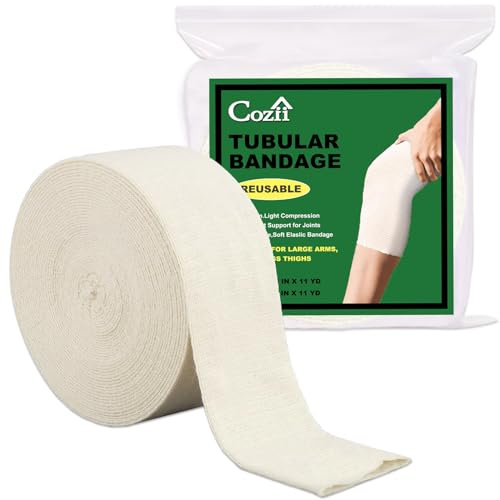 Elastische röhrenförmige Stützbandage, Stockinette-Schlauch für Arm, Beine, Knie, Kompressionsschlauch-Bandage-Rolle zur Gewebeunterstützung, 10 cm x 10 m
