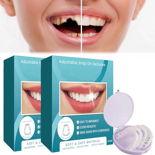Prothèses Dentaires Réglables à Clipser, Fausses Dents, Prothèses Dentaires Réglables Pour Hommes Et Femmes, Protégez Vos Dents Et Retrouvez Un Sourire Confiant (2 pièces)