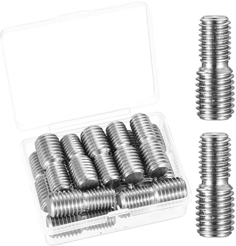 15 Pcs Vis de Réduction à Double Tête, Vis de Conversion en Acier Inoxydable, Boulons Filetés à Double Extrémité, M10x1,5 à M12x1,75 Adaptateur de Filetage Vis de Réparation(M10x1,5 à M12x1,75)