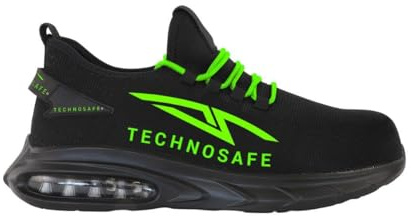 Technosafe Neon Dark Mode, Scarpe Antinfortunistiche da Lavoro S1PL SR ESD, Calzatura di Sicurezza Leggera (Verde Shock, Sistema Taglie Calzature EU, Adulto, Numero, Media, 41)