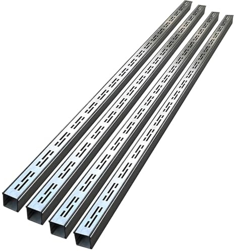 Entwässerungsrinne 5 Cm Schmales Rinnen-Abflussset, Regenwasserabflusssystem Für Hof/Garten/Verkehr/Terrassenentwässerung - Flache Schmale Unsichtbare Regenwasserrinne/ Schlitz-Grubenrinne(Silver 4 pa