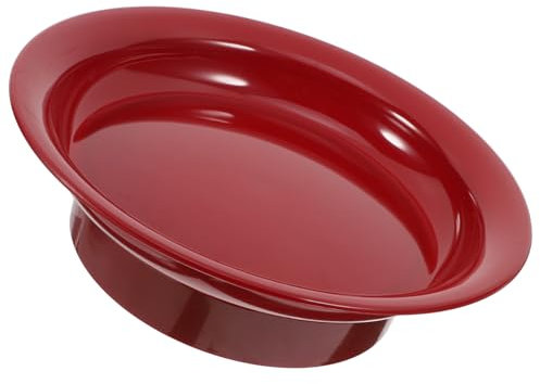 CHILDWEET Red Plastic Fruit Bowl 10-inch Candy Plate Snack Bowl Decorative Kitchen Fruit Organizer for Home and Party Use