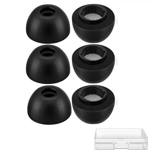 Rhinenet Ohrstöpsel aus Memory-Schaum für Samsung Galaxy Buds3 Pro, hochwertige Geräuschisolierung, Ersatz-Ohrstöpsel aus Schaumstoff für Galaxy Buds 3 Pro, passend in Ladehülle, 3 Paar, Größe M