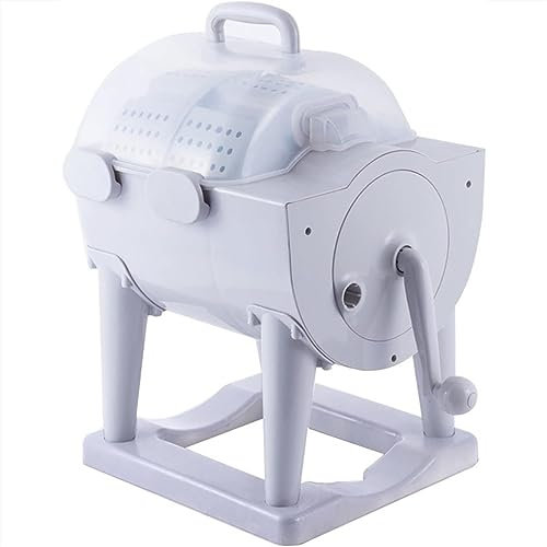 QYLTTDM Lavatrice a Tamburo Manuale, Mini Lavatrice Non elettrica, centrifuga Portatile, Lavaggio rapido e disidratazione, Adatta per Campeggio, Camper, Appartamenti