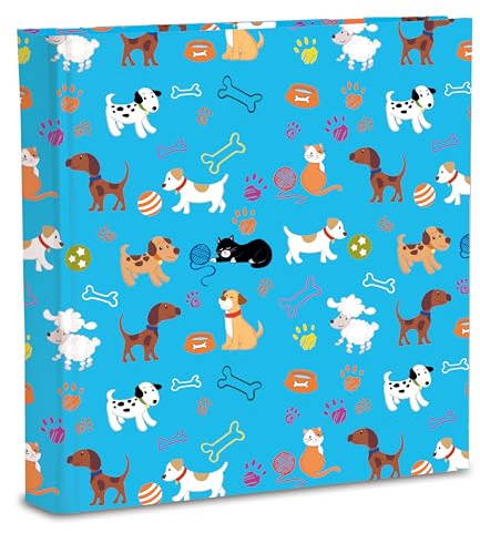 Album Fotografico 31x31/40fg (80 pagine) in cartoncino intervallato da velina Copertina in Carta Stampata con rifinitura plastificata Opaca, Animali Blu