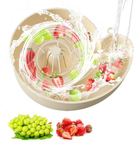 Obstsieb, Sieb Mit Schüssel, Automatische Gemüse Und Obstwaschschüssel, Multifunktion Obst Und Gemüse Waschen, Kunststoff, Gemüsewaschschüssel Für Erdbeeren, Kirschtomaten, Blaubeeren, Kirschen