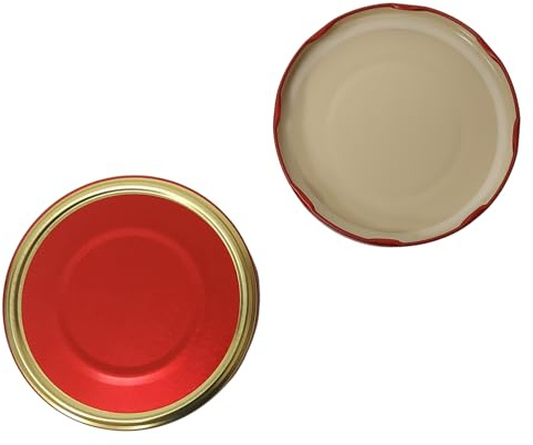 Capsule Twist Off Diametro mm.110 Colore Rosso/Oro Coperchi Per Barattoli Grandi (5)