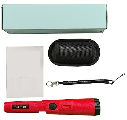 LBNVBC Metal Detector Portatile con pinpointer Impermeabile - Perfetto for Il rilevamento e l'assistenza dell'oro sotterraneo(Rot)