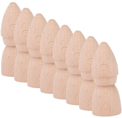 Gogogmee Holzpuppen Zum Bemalen 8 Stück Unbemalte Peg-Puppen Aus Holz Diy Holzstiftpuppen Für Kinder Bastelprojekte Eltern-Kind-Aktivitäten Und Heimdekoration