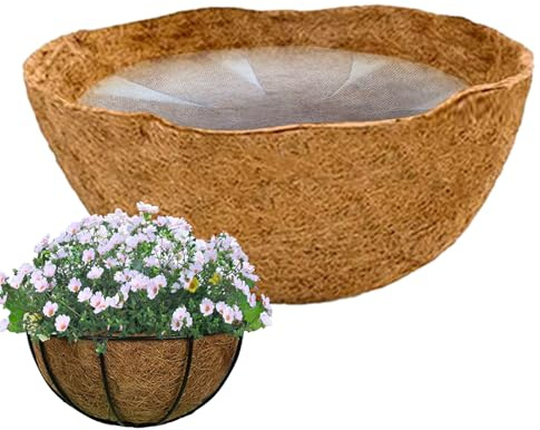Genérico Tappeto di palma da cocco, fodera per cesto di palma da cocco, rivestimento di ricambio per vaso da parete in fibra, resistente e spesso, tappetino per vasi per la casa, balcom