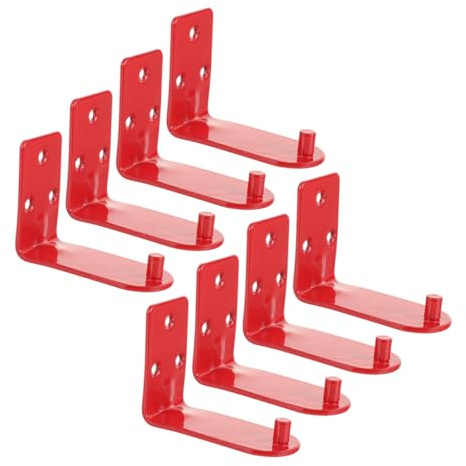 KOMBIUDA 8pcs Heavy-Duty Wall-Mounted Fire Extinguisher Brackets Shaped Hooks Fire Extinguisher Holders for Easy Installation and Secure Emergency Use