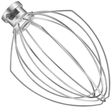 Fouet métallique, compatible avec les robots pâtissiers KitchenAid de 5 et 6 pintes (modèles Lift et 6 pintes), accessoire fouet, mélangeur à œufs et crème en acier inoxydable