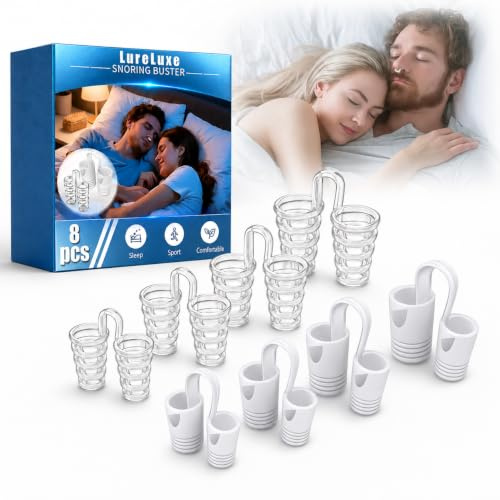 8 Piezas Dilatador Nasal Antirronquidos,Clip Nasal para Dormir Mejor