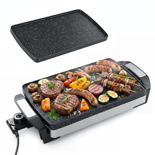 TANGZON 1500W Electric Grill and Griddle Plate