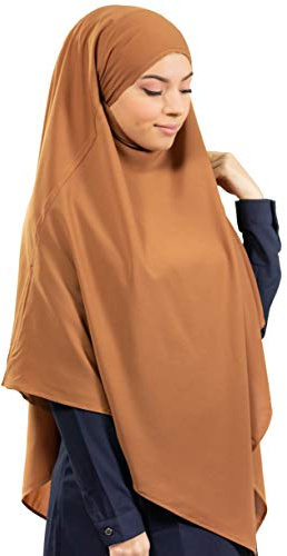 Lamis Hijab - khimar hijab à enfiler haut jilbab pour femme musulmane voilée KH000 (Brique)