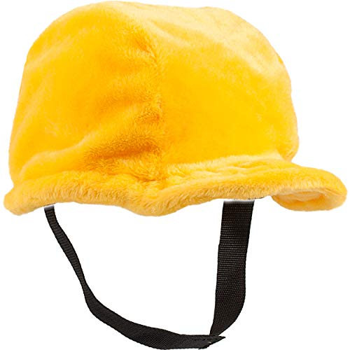 alles-meine.de GmbH 3D Effekt - Bauhelm/Bauarbeiter Mütze - universal & verstellbar - Erwachsene & Kinder - Plüsch Stoff - Helm - Schutzhelm - Arbeitshelm/Arbeitsmütze - Arbe..