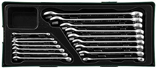 Jonnesway Tools W26116SP - Juego de llaves combinadas (16 piezas, 6-24 mm)