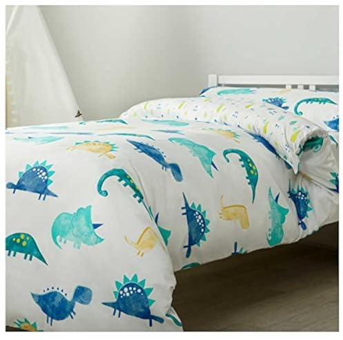 COTTON ARTean Funda nordica Infantil Cama 90 Microfibra Rex Multicolor | Incluye 2 piezas: F. Edredón 150x220 +1 F.de Almohada Cierre Botones.Certificado OEKO-TEX