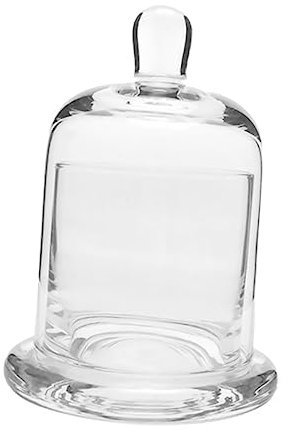 Milisten Glasglocke aus transparentem Glas, für Hochzeitskerzen, Tischdekoration, für Pflanzen, Kerzen, Lebensmittel