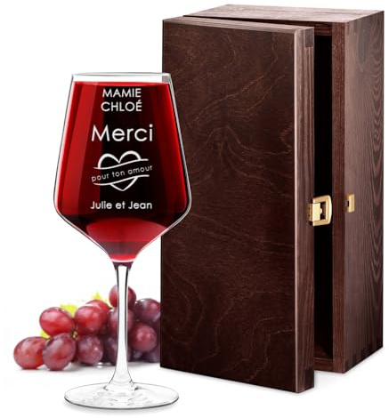 Maverton Verre à Vin XL pour elle, 530ml | Verre Personnalisé à Vin Rouge et Blanc, Cadeau d’anniversaire pour chaque Femme, Mamie