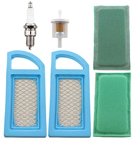 MCHNIC 2x Luftfilter Vorfilter mit Zündkerze Benzinfilter für Briggs & Stratton 613022 650821 697152 697775 698413 797007 794421 5079 4213 OHV 10-13,5 HP Motor