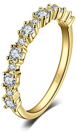 JewelryPalace Verlobungsring Eheringe Ring Silber 925 Damen, Zirkonia Trauringe Damenring Vorsteckring Hochzeitsringe Antragsring Memoirering Ewigkeitsring Band Ringe Set, Damen Schmuck Rosegold Gold