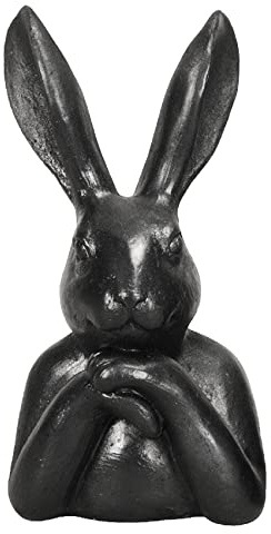 ETC putziger origineller Osterhase als Büste schwarz leicht glänzend in 2 möglichen Ausführungen (schwarz mittig)