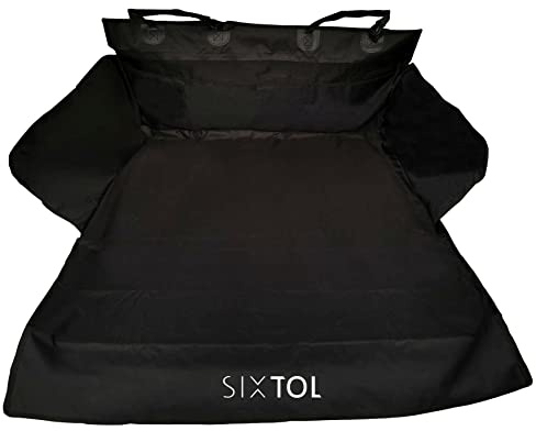 SIXTOL TRUNK COVER PRO bagageskydd med stötfångarskydd | Vattenavvisande och lätt att rengöra | Kompatibel med alla bilar | Tillverkad av polyester + PVC | Färg svart