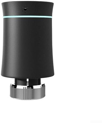Thermostat intelligent avec pour ZigBee, 3.0 TRV pour Tuya Vanne d'actionneur de radiateur Télécommande sans fil Capteur programmable pour maison intelligente - Noir