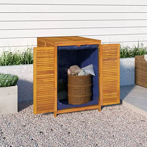 BUKSCYJS Contenitore Da Giardino,Armadio Porta Attrezzi,Tavolo Lavoro Da Giardino Adatto Per Giardino, Garage, Esterno, Balcone, Bordo Piscina 70x87x104cm In Legno Massello Di Acacia