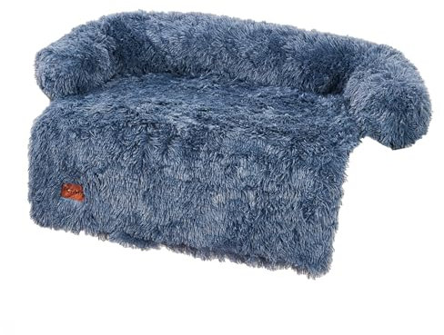 PETART Hundebettmatte für Couch - rutschfest, maschinenwaschbar - Bequeme Haustierunterlage für große Hunde und Katzen - Indoor-Sofakissen mit abnehmbarem Bezu (Dunkelgrau, L-110x105x17cm)