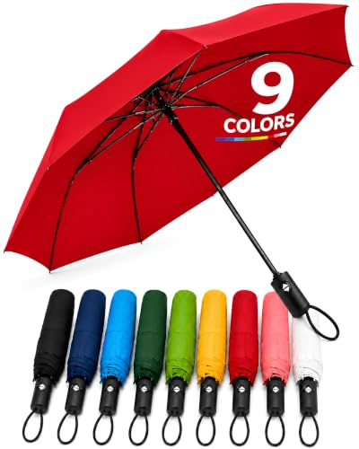 Regenschirm sturmfest I Taschenschirm 3 Größen Ø95cm, Ø100cm, Ø105cm | Leicht & kompakt I Regenschirm klein für Reise & Alltag I Taschenschirm Automatik auf & zu I Für Damen & Herren I Drytogo
