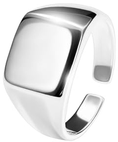 Siegelring Quadrat 925 Sterling Silber